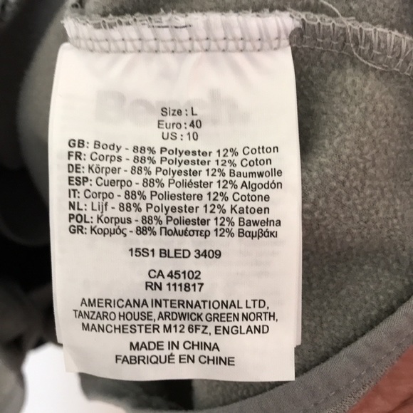 BENCH. Zip front/cowl neck sweatshirt w/thumb hole - Picture 8 of 8